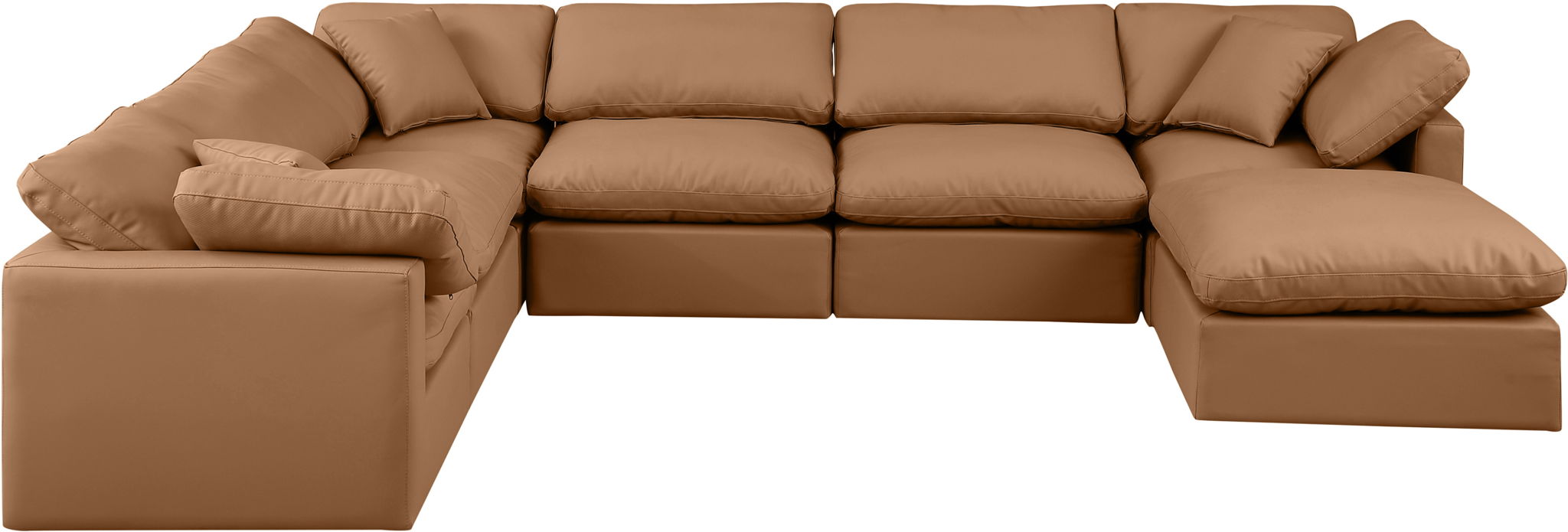Indulge - Faux Leather 7 Piece Modular Sectional - Simple Home Plus
