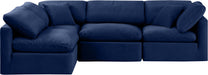 Indulge - Velvet 4 Piece Modular Sectional - Simple Home Plus