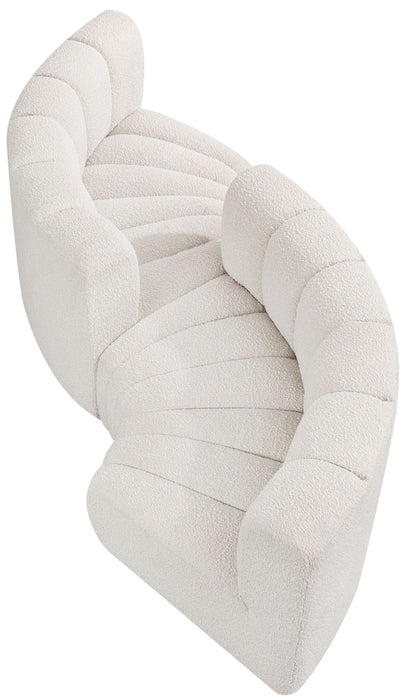 Arc - Boucle Fabric 4 Piece Curved Modular Sofa - Simple Home Plus