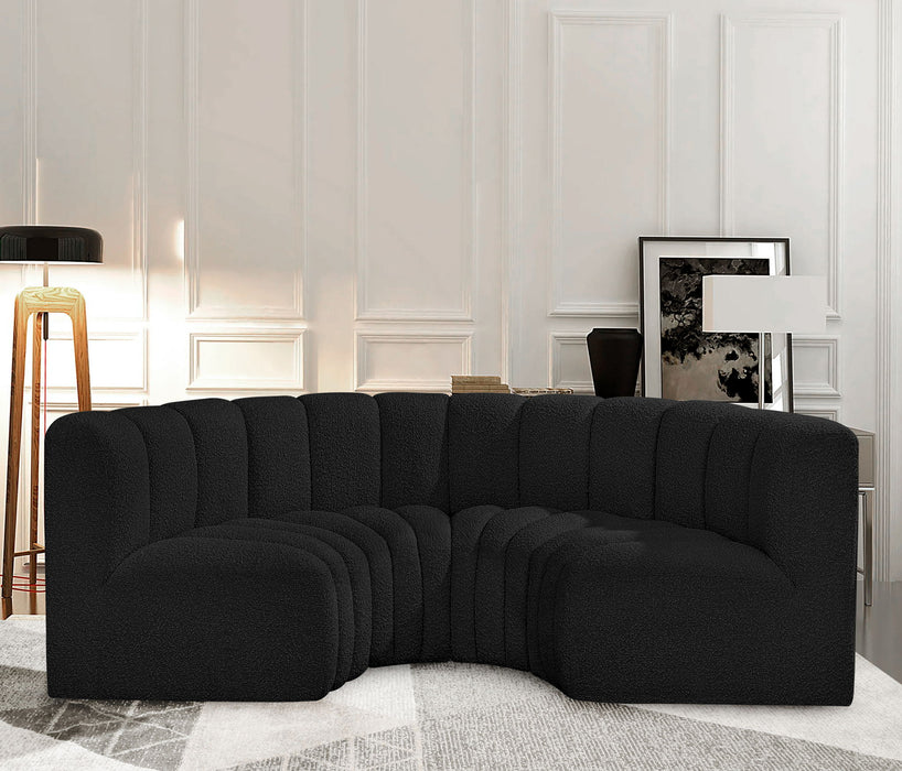 Arc - Boucle Fabric 4 Piece U-Shaped Modular Sofa - Simple Home Plus