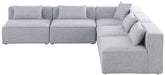 Cube - Linen 5 Piece Modular Corner Armless Sectional - Simple Home Plus