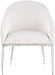 Ferro - Upholstered Dining Arm Chair With Brushed Silver Legs - Simple Home Plus