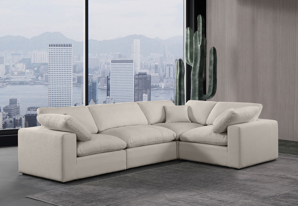 Comfy - 4 Piece Linen Fabric Modular Sectional - Simple Home Plus