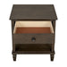 Victoria - One-Drawer Bedside Table With Shelf - Antique Brown - Simple Home Plus
