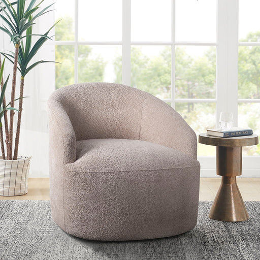 Bonn - Upholstered 360 Degree Swivel Chair - Beige - Simple Home Plus