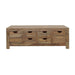 Esther - 6-Drawer Solid Wood Coffee Table - Natural - Simple Home Plus