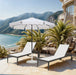 Amalfi - Patio Umbrella - White Base / Black Pole - Simple Home Plus