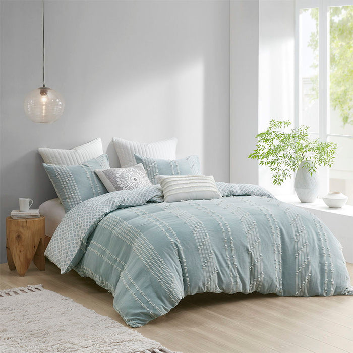 Kara - 3 Piece Duvet Cover Set - Aqua - Simple Home Plus