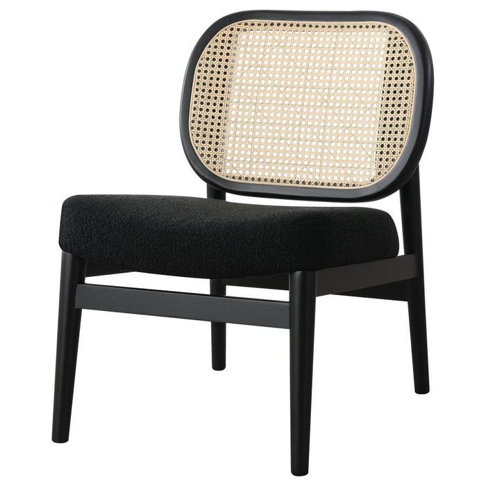 Rayo - Rattan Cane Back Accent Chair With Padded Seat - Simple Home Plus
