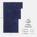 Diagonal Ribbed - 6 Piece Towels Set - Navy - Simple Home Plus