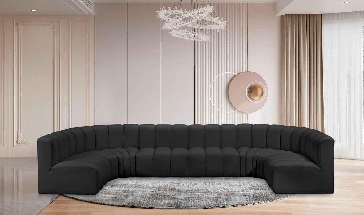 Arc - Faux Leather Modular U-Shaped Sectional - Simple Home Plus