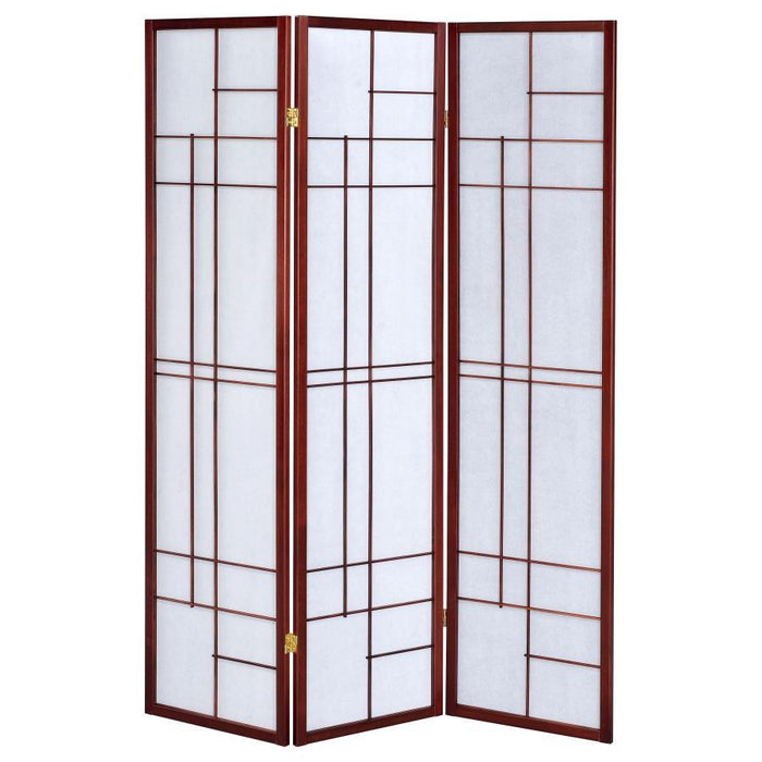 Katerina - 3-Panel Room Divider Folding Shoji Screen - Cherry - Simple Home Plus