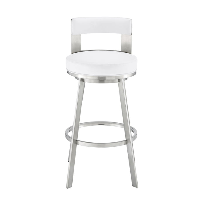 Flynn - Swivel Bar Stool - Brushed Steel - Simple Home Plus