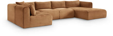 Shaggy - Fabric 5 Piece Modular U-Shaped Sectional - Simple Home Plus