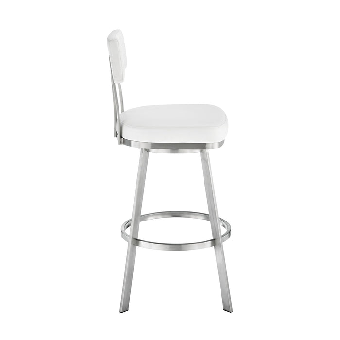 Benjamin - Swivel Stool - Brushed Steel Legs - Simple Home Plus