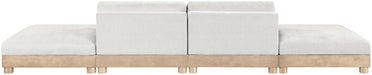 Turin - Chenille Fabric Upholstered Modular Sectional - White - Simple Home Plus