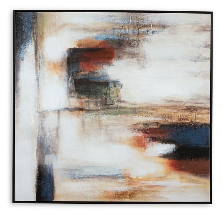 Pigeonford - White / Teal / Gold - Wall Art - Simple Home Plus