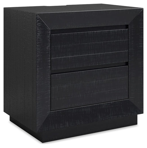 Londer - Black - Two Drawer Night Stand - Simple Home Plus