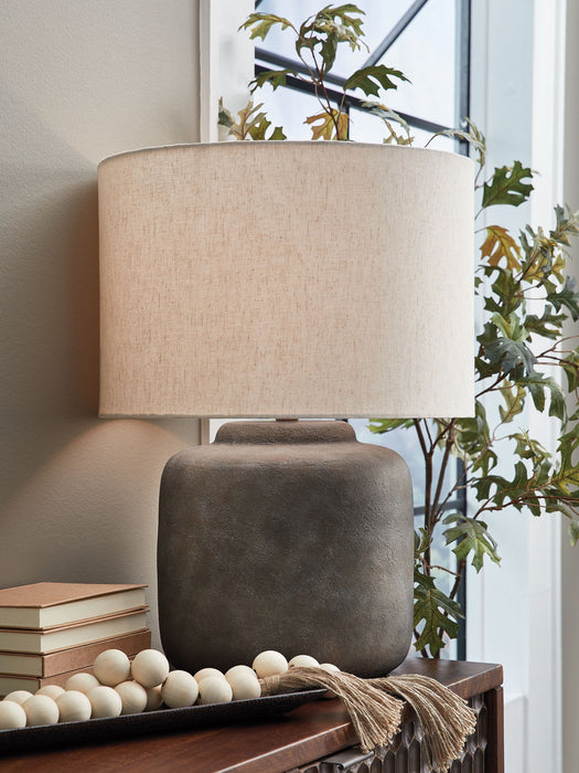 Zandophen - Metal Table Lamp - Antique Gray - Simple Home Plus