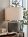 Zandophen - Metal Table Lamp - Antique Gray - Simple Home Plus
