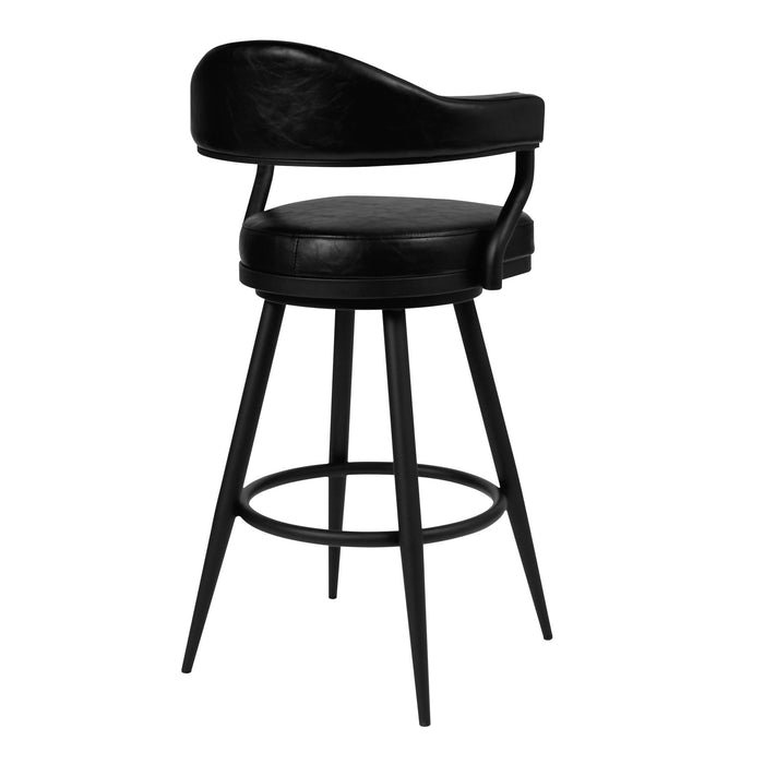Justin - Swivel Vintage Bar Stool With Metal Legs - Simple Home Plus