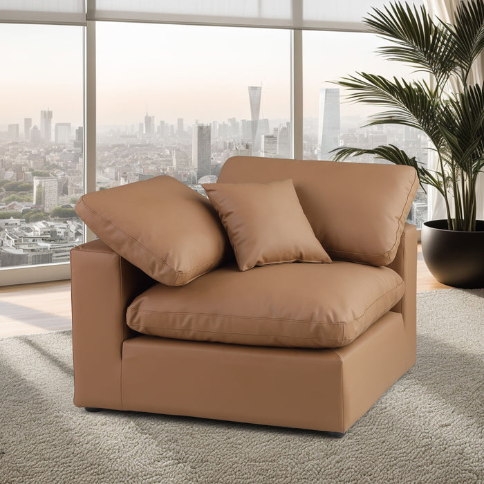 Comfy - Faux Leather Corner Chair - Simple Home Plus