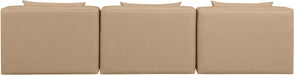 Cube - Modular 3 Piece Armless Sofa - Tan - Simple Home Plus