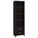 Lewes - 4-Shelf Engineered Wood Media Tower - Cappuccino - Simple Home Plus
