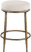 Ferro - Upholstered Backless Counter Stool With Brushed Gold Base - Simple Home Plus