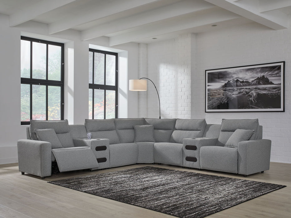 ModMax II - Salt And Pepper - Reclining Sectional - Simple Home Plus