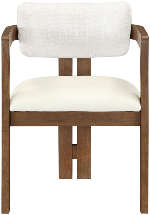 Ravina - Upholstered Dining Chair With Stained Brown Base (Set of 2) - Simple Home Plus