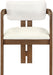 Ravina - Upholstered Dining Chair With Stained Brown Base (Set of 2) - Simple Home Plus
