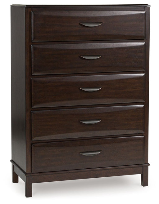 Vanmore - Dark Brown - Five Drawer Chest - Simple Home Plus