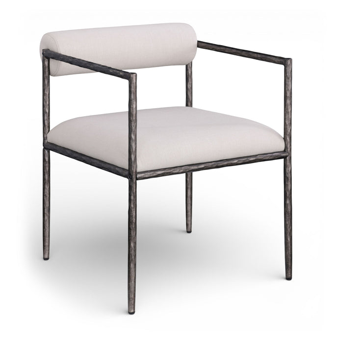 Axis - Linen Textured Beige Fabric Upholstered Dining Chair (Set of 2) - Simple Home Plus