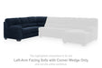 SimpleJoy - LAF Sofa With Corner Wedge - Navy - Simple Home Plus