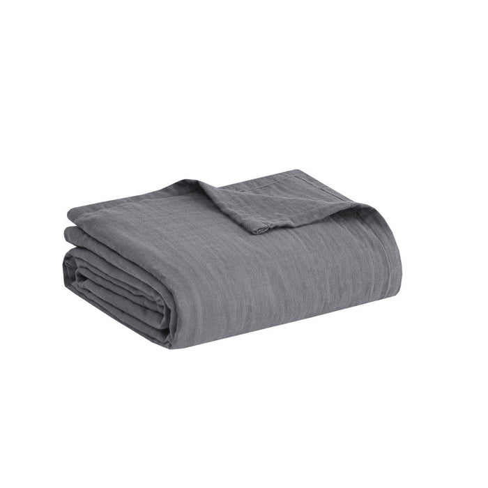 Gauze - King 100% Lightweight Blanket - Charcoal - Simple Home Plus