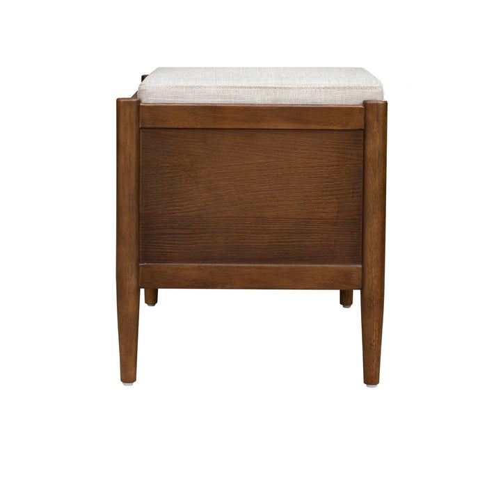 Arcadia - Accent Bench With Storage And Upholstered Cushion - Walnut Brown - Simple Home Plus