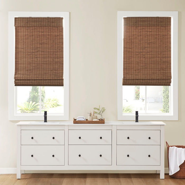 Eastfield - 35" Light Filtering Roman Shade - Teak - Simple Home Plus