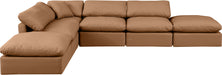 Indulge - Faux Leather 6 Piece Modular Armless Sectional - Simple Home Plus