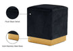 Jax - Stool Ottoman with Gold Base - Simple Home Plus
