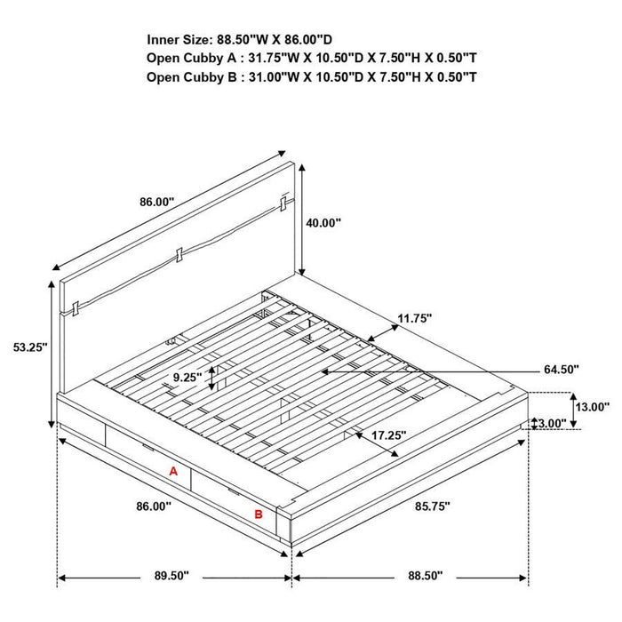 Winslow - Wood Storage Panel Bed - Simple Home Plus