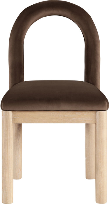 Conrad - Velvet Dining Chair With Natural Legs - Simple Home Plus