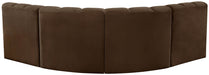 Arc - Velvet 4 Piece Corner Modular Sofa - Simple Home Plus