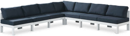 Nizuc - Outdoor Patio 7 Piece Modular Sectional With White Frame - Simple Home Plus