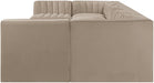 Rummi - Velvet Performance Fabric Upholstered 8 Piece Modular Sectional (With 2 Corner Chairs) - Simple Home Plus