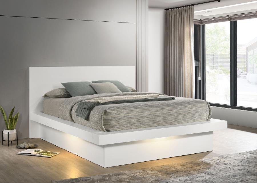 Jessica - Wood LED Panel Bed - Simple Home Plus