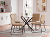 Pharwynn - 5 Pc. - Dining Room Table, 4 Side Chair - Black - Simple Home Plus
