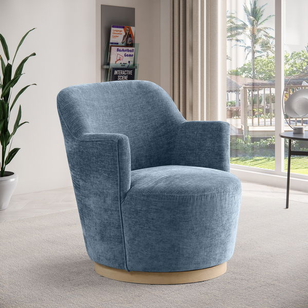 Clarita - Chenille Swivel Accent Chair