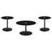Ganso - Round Glass Top Coffee And End Table Set - Simple Home Plus