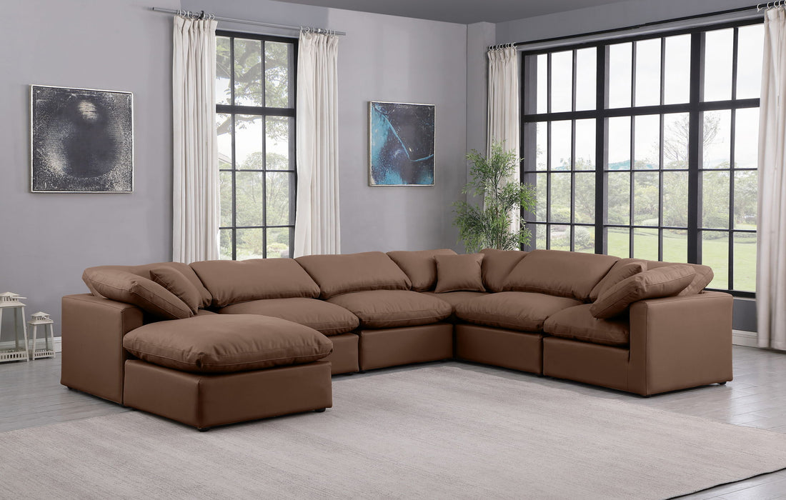 Indulge - Faux Leather 7 Piece Modular Sectional - Simple Home Plus
